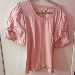 Nine West Light Pink Short Sleeve Top